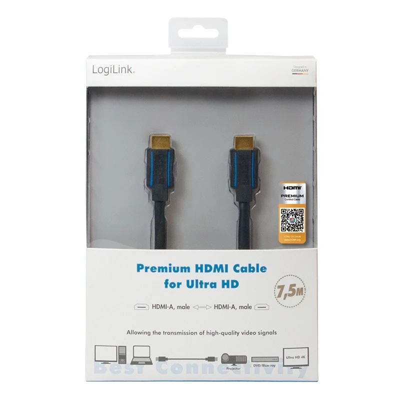 HDMI kábel LogiLink CHB007 7,5 m