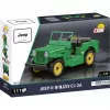 Cobi stavebnica Jeep Willys CJ-2A zelený model 24517 – sada kociek
