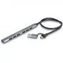 Delock 64273 tenký 7-portový rozbočovač USB, USB Type-C alebo Type-A na 1x USB 5 Gb/s Type-A + 6x USB 2.0 Type-A