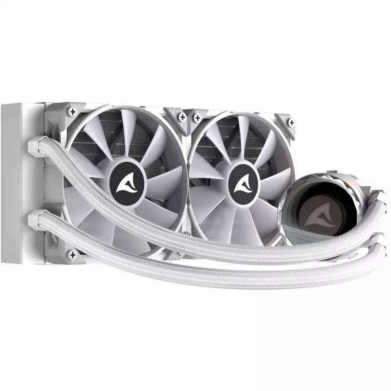 S80 RGB White AIO 240mm, kvapalinové chladenie biele