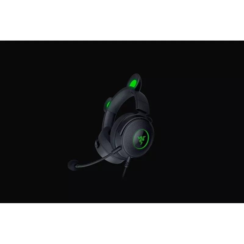 Razer Kraken V2 Pro Kitty Edition – káblové over-ear herné slúchadlá, čierna
