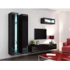 Cama regál VIGO NEW 180/40/30 čierna/čierna lesk