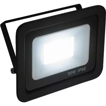 Reflektor EUROLITE FL-30 SMD CW 30W IP65 — LED vonkajší pracovný/staveniskový reflektor, studená biela