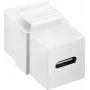 Goobay Keystone modul USB-C™ konektor samica, USB 3.2 Gen 2 (10 Gbit/s), biely (61262)
