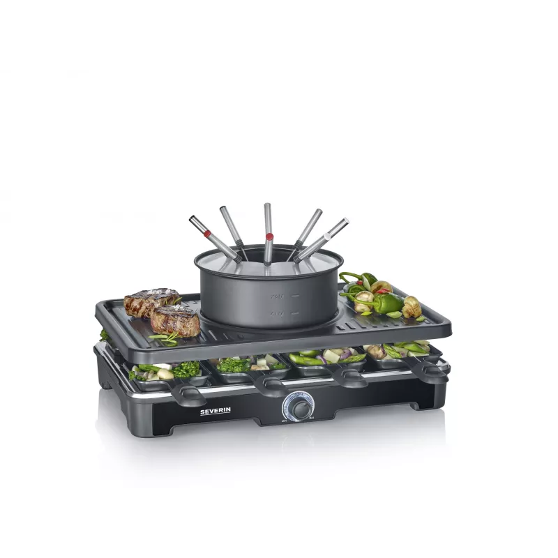 Raclette gril Severin RG 2347 8 osôb 1400 W čierny