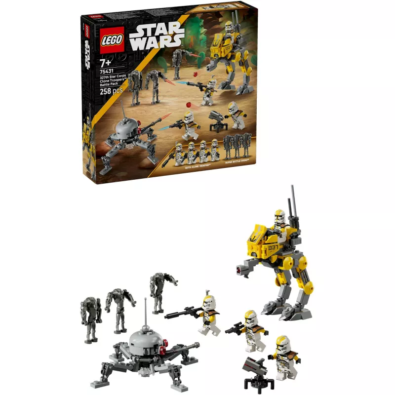 LEGO Star Wars sada 327th Star Corps Clone Troopers Battle 75431 — 258 dielov, 7 minifigúrok, vek 7+