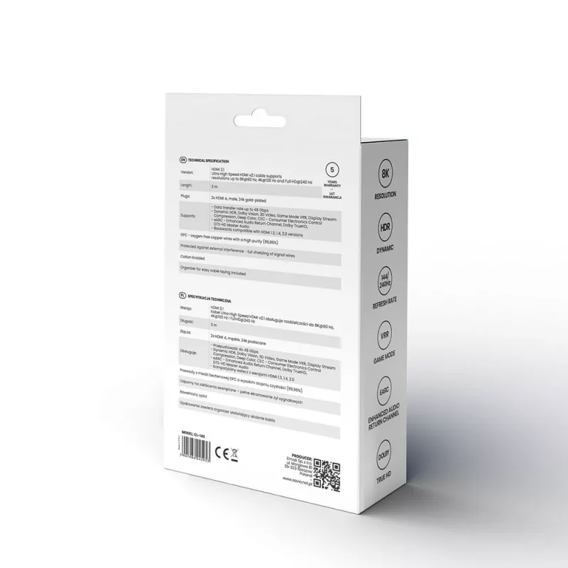 HDMI kábel Savio CL-143 3m
