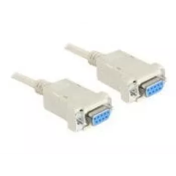 Sériový nullmodem 9-pinový konektor samica na 9-pinový konektor samica 1,8 m, kábel sivý, 1,8 metra