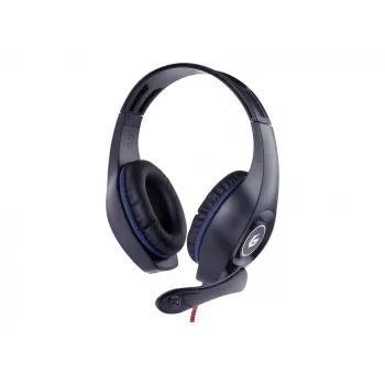 Káblový herný headset GEMBIRD GHS-05-B, okolo uší, 20–20000 Hz, 2 m kábel, 250 g, čierna/modrá