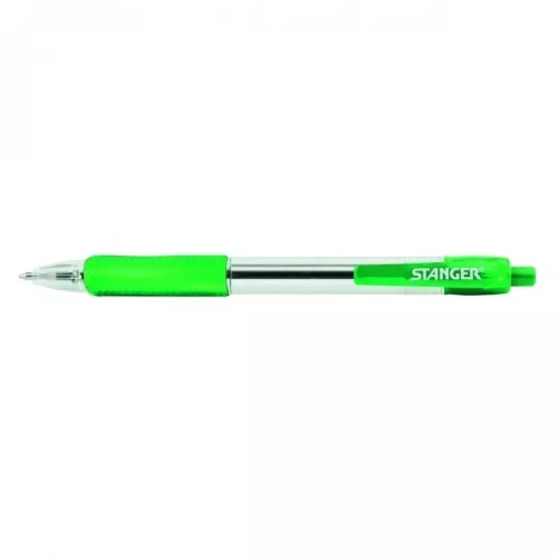 STANGER guľôčkové pero 1.0 Softgrip zatahovacie, zelené, 1 ks 18000300041