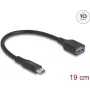 DeLOCK USB adaptér USB Type-C konektor samec na Type-A konektor samica 10 Gbit/s 19 cm 60 W