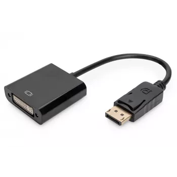 Assmann DisplayPort adaptérový kábel. DP - DVI (24+5) M/F. 0,15 m s uzamknutím. Kompatibilný s DP 1.1. UL. modrý. bez tienenia. 32AWG (AK-340409-001-S)