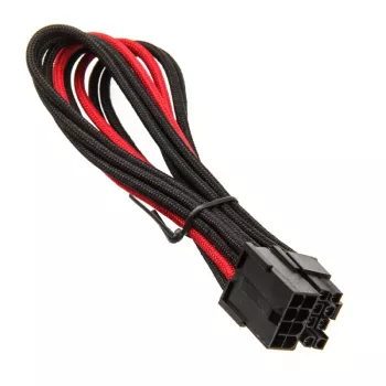 SilverStone PCIe-8-pin na PCIe-6+2-pin kábel, 250 mm – čierny/červený