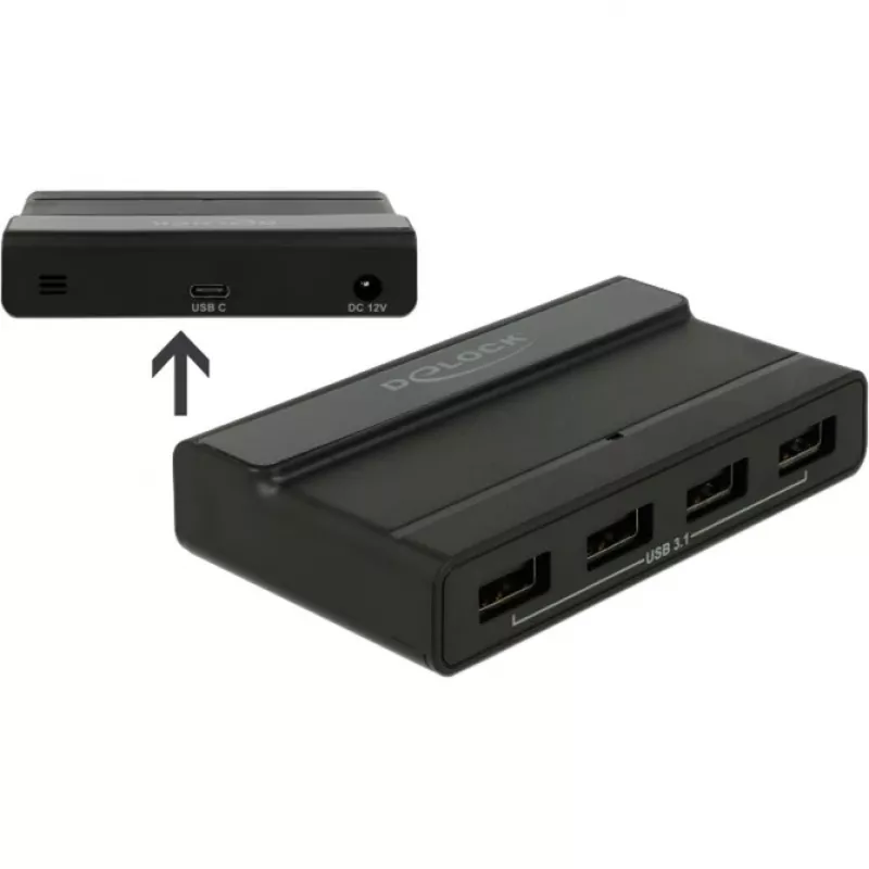 USB hub DeLOCK externý 4 porty 10 Gbps