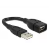 USB kábel DeLOCK 15 cm USB 2.0 USB A čierny