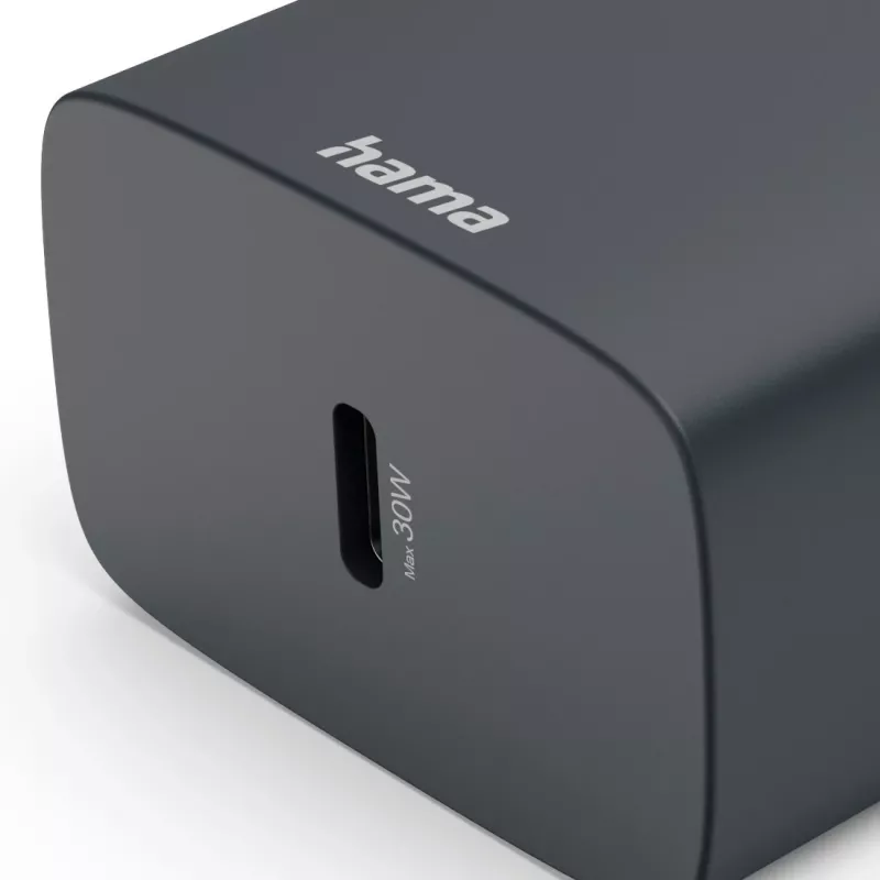 Hama 00086442 nabíjačka pre mobilné zariadenia smartphone sivá AC rýchle nabíjanie interiérová