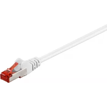 Wentronic Goobay patch kábel RJ45 S/FTP Cat6 1,00 m biely PIMF (80278)