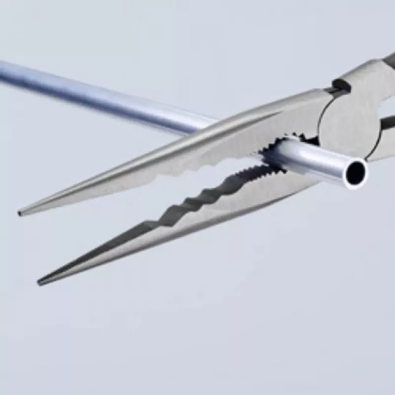 KNIPEX Dlhé kliešte s ihlovým hrotom s priečnymi profilmi