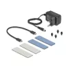 Puzdro na SSD DeLOCK 42027 sivé M.2 10 Gbit/s USB Type-C