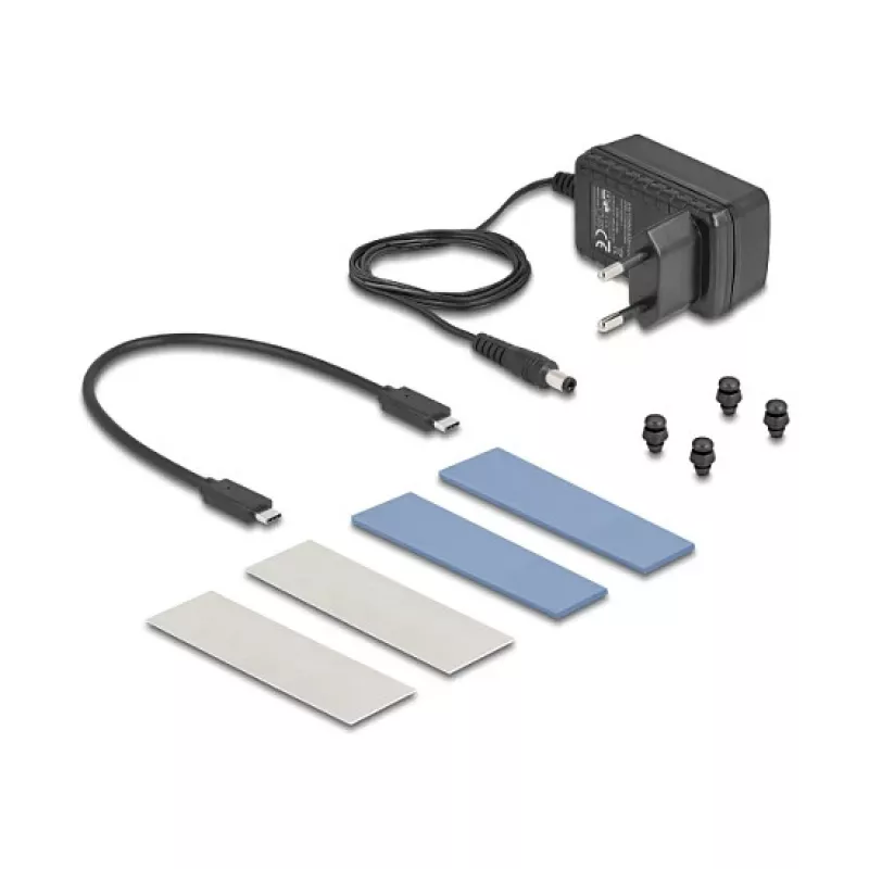 Puzdro na SSD DeLOCK 42027 sivé M.2 10 Gbit/s USB Type-C