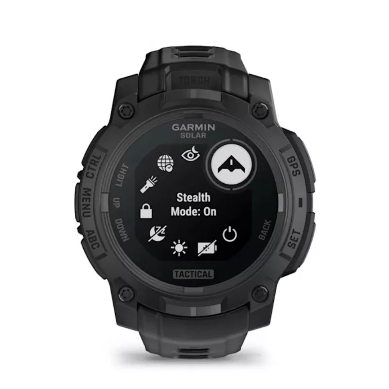 Smartwatch GARMIN Instinct 3 45mm Solar Tactical Edition čierny — 45 mm, solárne nabíjanie, GPS, merač tepovej frekvencie