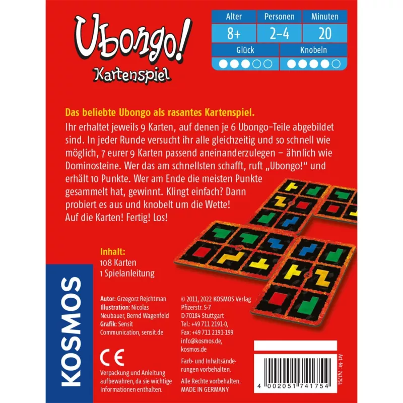 Kosmos Ubongo 20 min Kartová hra