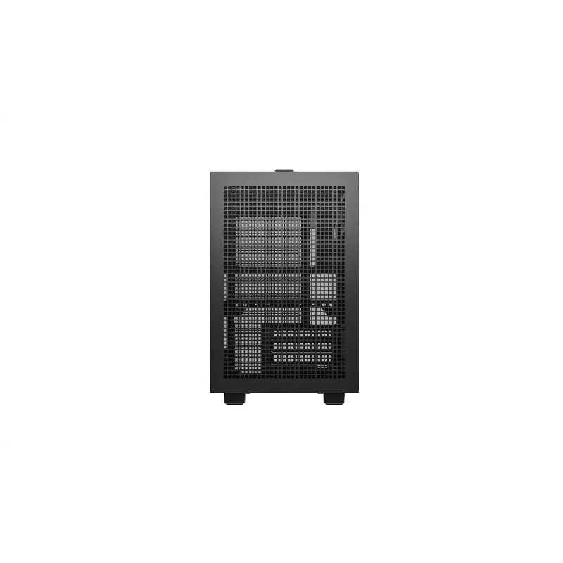 DeepCool CH160 PLUS R-CH160-BKNGM0-G kompaktná počítačová skriňa (SFF), Mini-ITX/Micro-ATX, tvrdené sklo, čierna