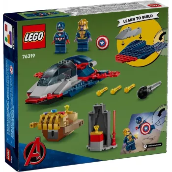Stavebná sada LEGO Marvel Super Heroes Captain America Thanos 76319 — 107 dielov, 2 minifigúrky, vek 4+