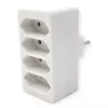 Zásuvkový blok Bachmann 921.273 – 4× euro zásuvky, biele PVC
