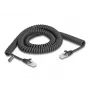 DeLOCK RJ45 špirálový kábel konektor samec na konektor samec Cat.5e 3 m čierny
