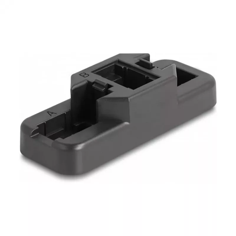 DeLOCK Keystone LSA sada RJ45 RJ11 Cat.6 čierna držiak so sponou