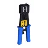 Krimpovacie kliešte Alantec NI040 pre RJ-45 konektory, oceľová konštrukcia, plastové rukoväte, čierna/modrá