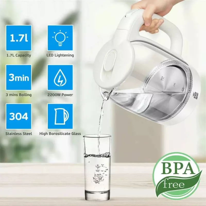 Elektrická kanvica Forme FKG-102 1,7L 2200W biela