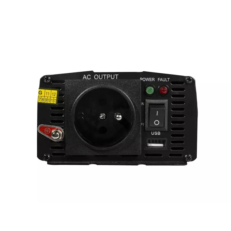 Menič napätia Green Cell INV14 300W DC 24V na 230V s USB, zásuvka typu E, aktívne chladenie