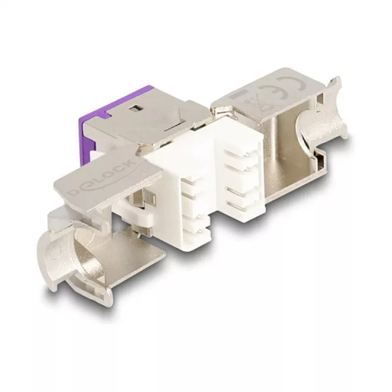 DeLOCK Keystone modul 88121 plochý fialový RJ-45 10 ks