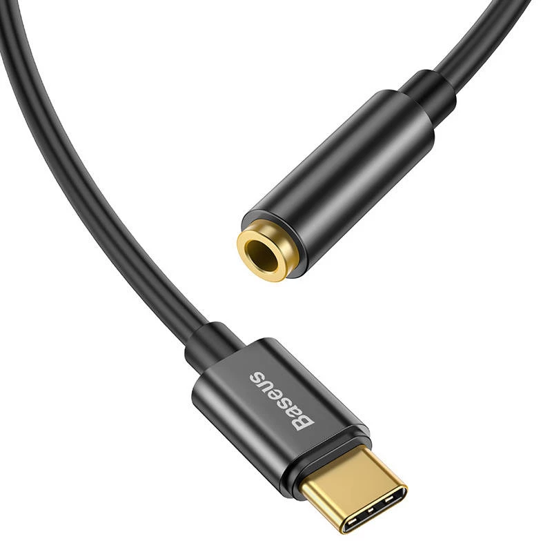 Káblový adaptér Baseus CATL54-01 Type-C na 3,5 mm, čierny