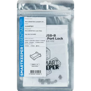 Blokátor portov Smartkeeper MUL04P1GY USB Type-B sivý 10 kusov