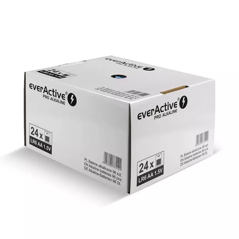 Alkalické batérie everActive LR64BLPADIS — 96 kusov, veľkosť AA