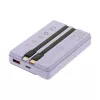 Prenosná powerbanka Tellur TLL158441, 10000 mAh, integrovaný USB-C a Lightning kábel, fialová