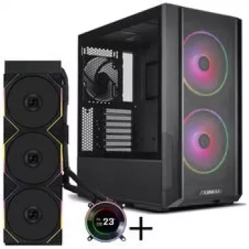 Lian Li LANCOOL 216 PC skriňa - balenie + HYDROSHIFT II LCD-C 360TL AiO - čierna