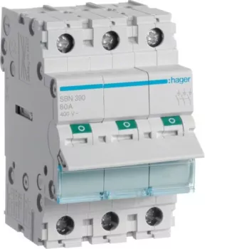 Hager SBN390 odpínač, 3P 100 A, 3 moduly