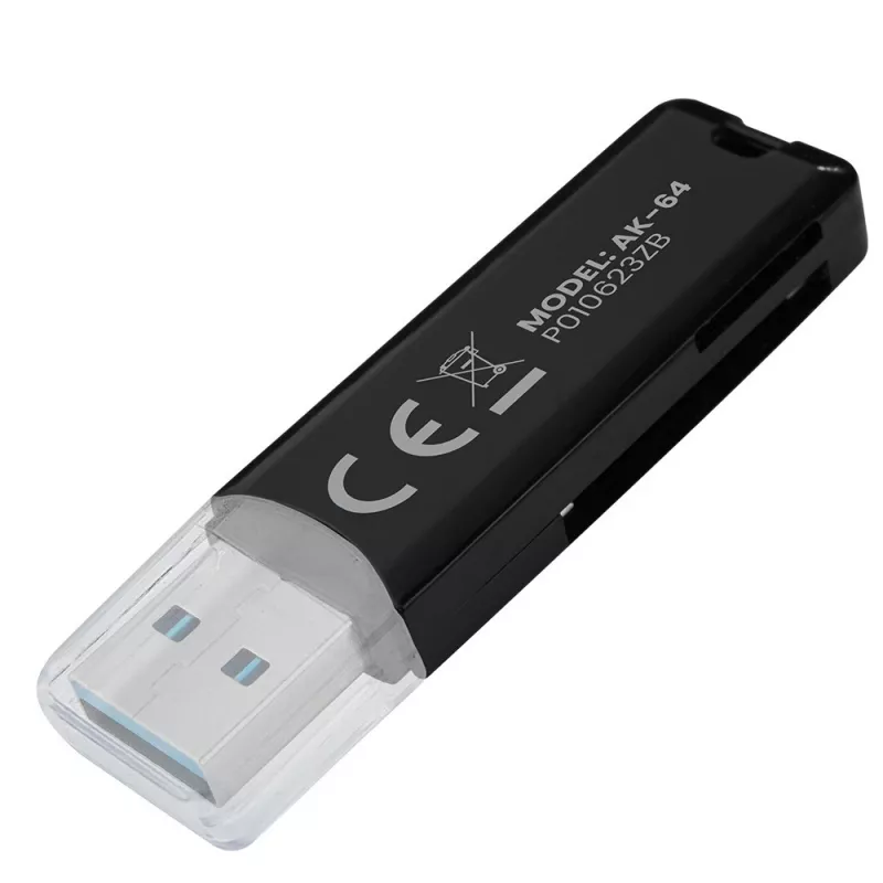 Čítačka kariet SAVIO AK-64 USB 3.2 Gen 1 výstup typu A, slot MicroSD, 5000 Mbit/s, čierna