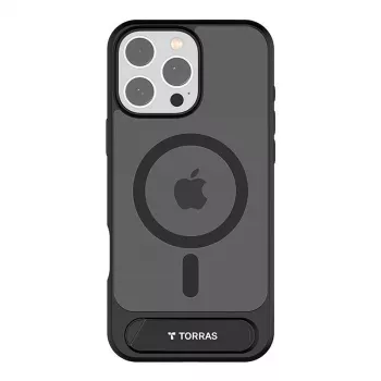Ochranné puzdro Torras Pstand Series pre iPhone 16 Pro – čierne