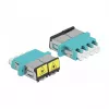 Optický vláknový konektor DeLOCK 86905 LC Quad konektor samica na LC Quad konektor samica Multimode aqua