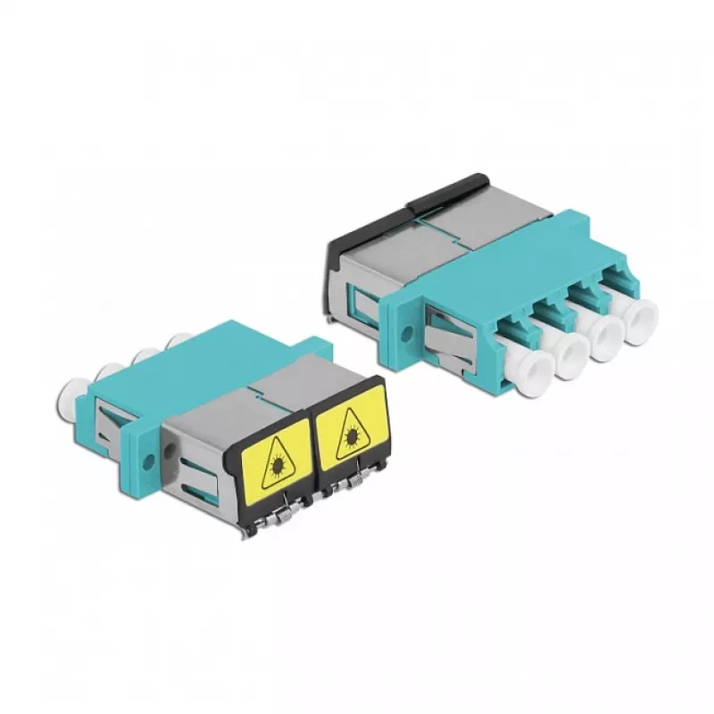 Optický vláknový konektor DeLOCK 86905 LC Quad konektor samica na LC Quad konektor samica Multimode aqua