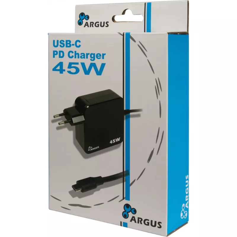 Nabíjačka Inter-Tech PD-2045 univerzálna čierna AC pre interiér 20V USB-C