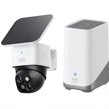 Bezdrôtová bezpečnostná kamera sada Eufy eufyCam E41 Set: 2 kamery, HomeBase 3, 3W solárny panel (EU)