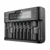 Nabíjačka batérií everActive UC-800 AC 12V 3A — pre LiFePO4/LiPo/NiMH, podporuje AA/AAA/9V, až 10 batérií, 12 V vstup, vstavaný displej, čierna