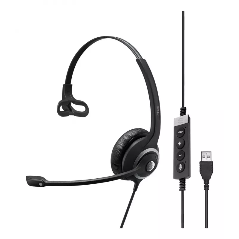 EPOS IMPACT SC 230 USB MS II Mono USB-A headset s ovládaním hovorov na kábli Microsoft Certified (1000578)