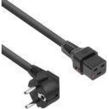ACT napájací kábel CEE 7/7 konektor samec (zahnutý) - C19 IEC Lock čierny 2 m, EL262S